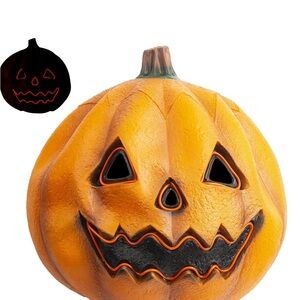 Spooky Pumpkin LED Light Latex Halloween Mask